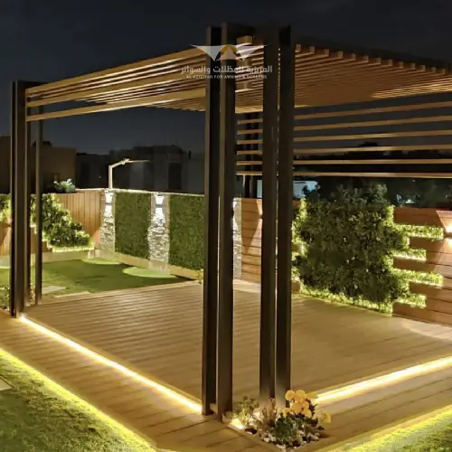 برجولات خشبية للحدائق