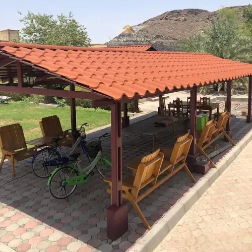 مظلات قرميد للحدائق